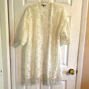 Net white cardigan or cover up in size S